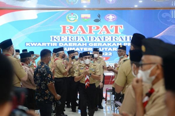 Buka Raker Kwarda Sumut, Edy Rahmayadi Sebut Didikan Pramuka Membuatnya Jadi Gubernur